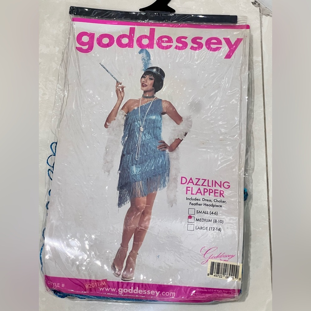 Goddess Flapper Party Costume - Blue